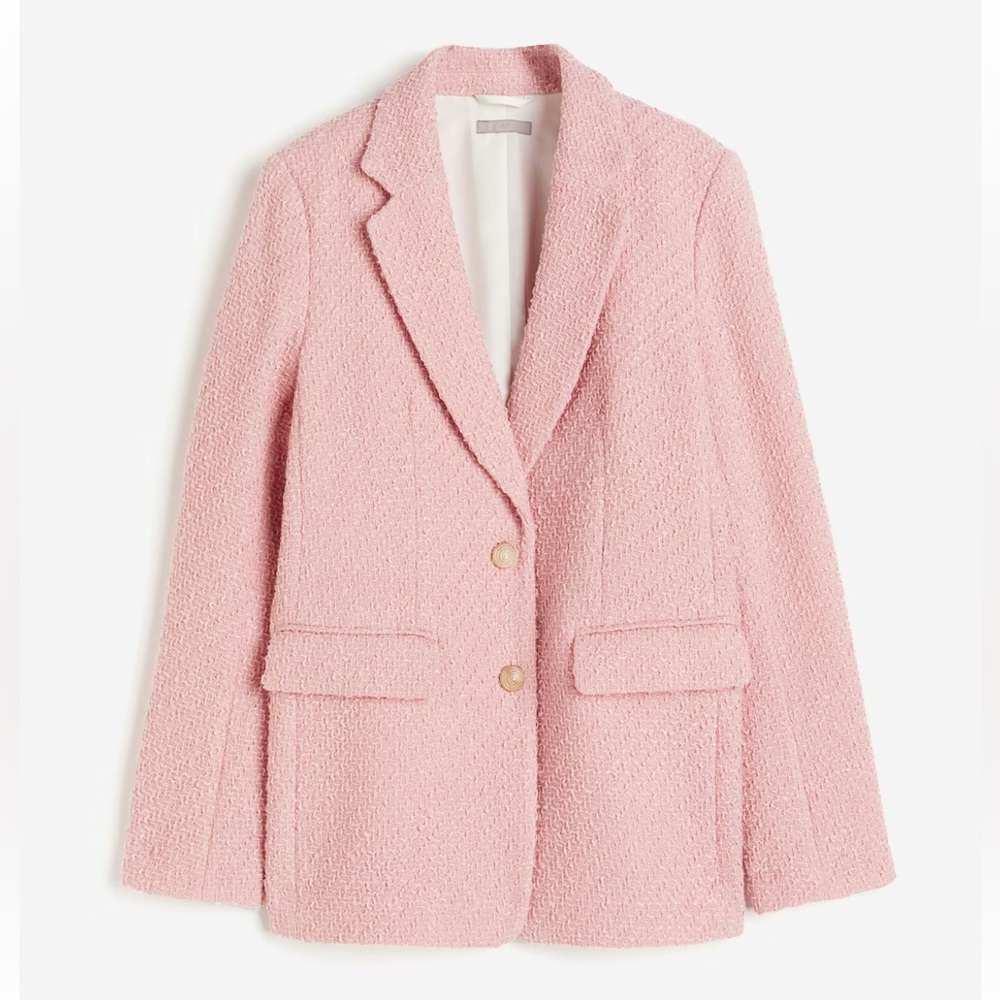 H&M Pink Textured Blazer
